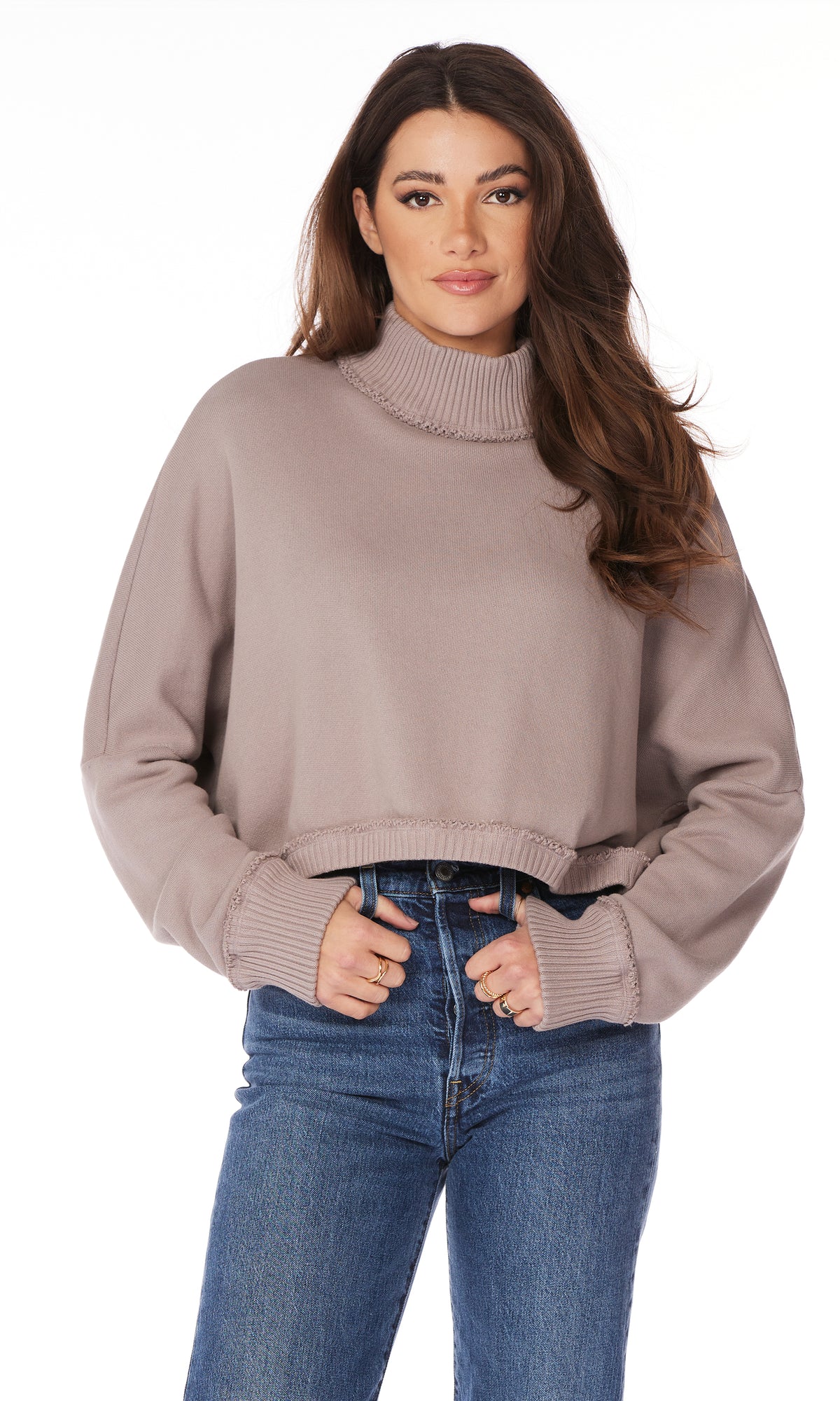 Turtleneck Drop Shoulder