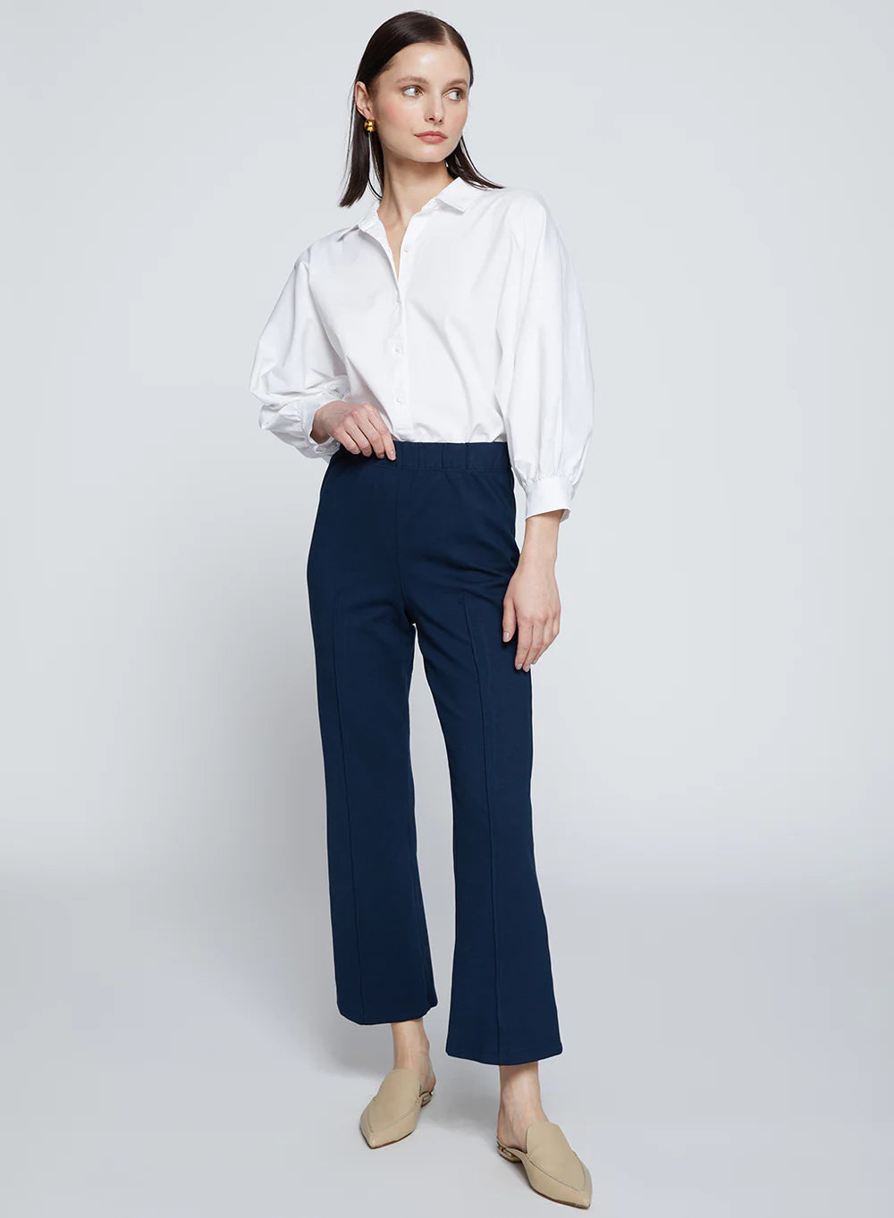 Stateside I Ponte Cropped Kick Flare Pant