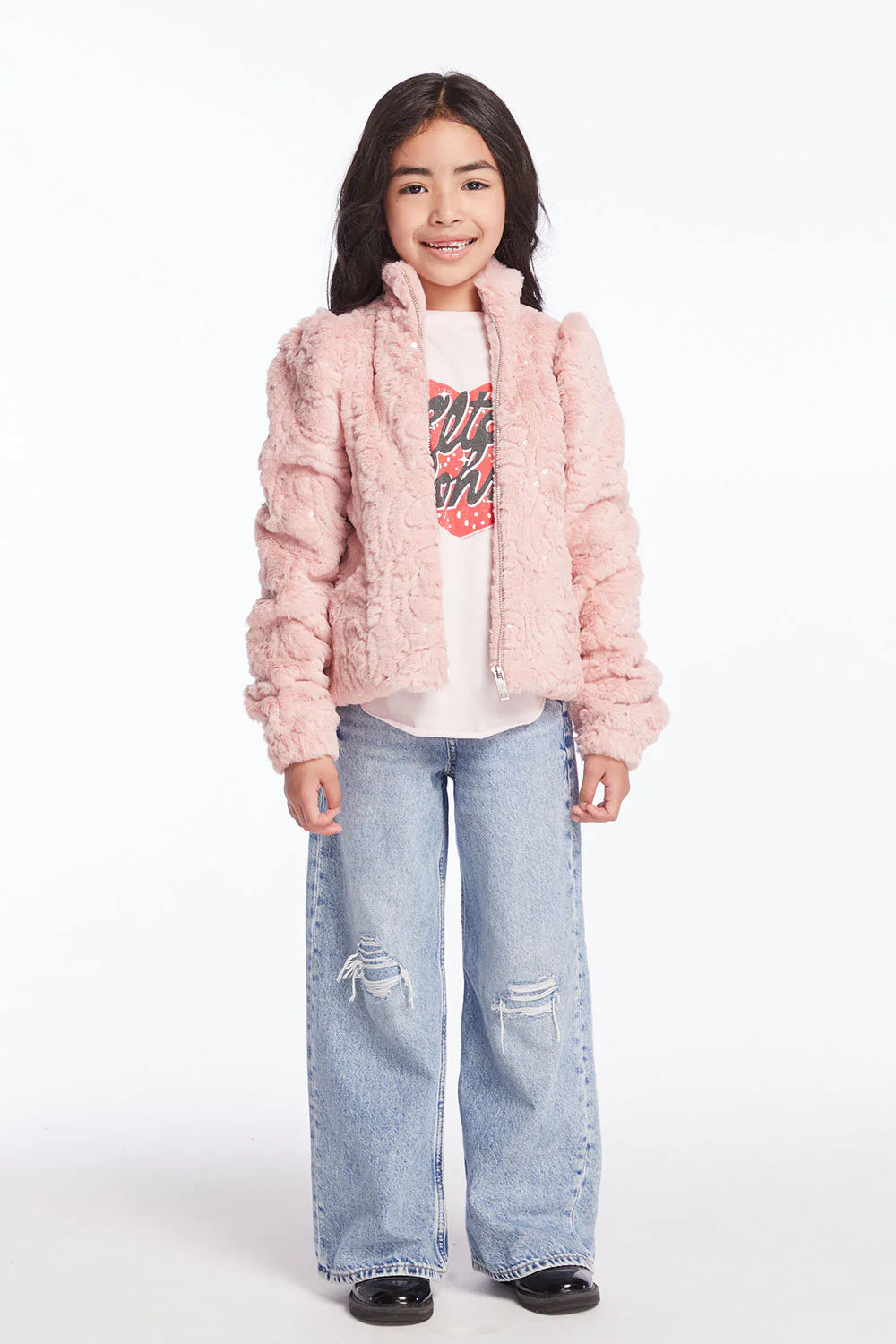 Chaser I Girl's Pinky Puff Sleeve Jacket