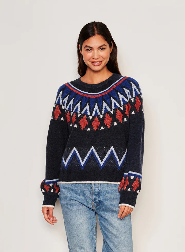 Sundry I Fairisle Crew Neck Sweater