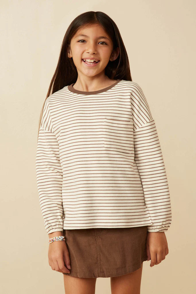 Stripe Tee - Taupe