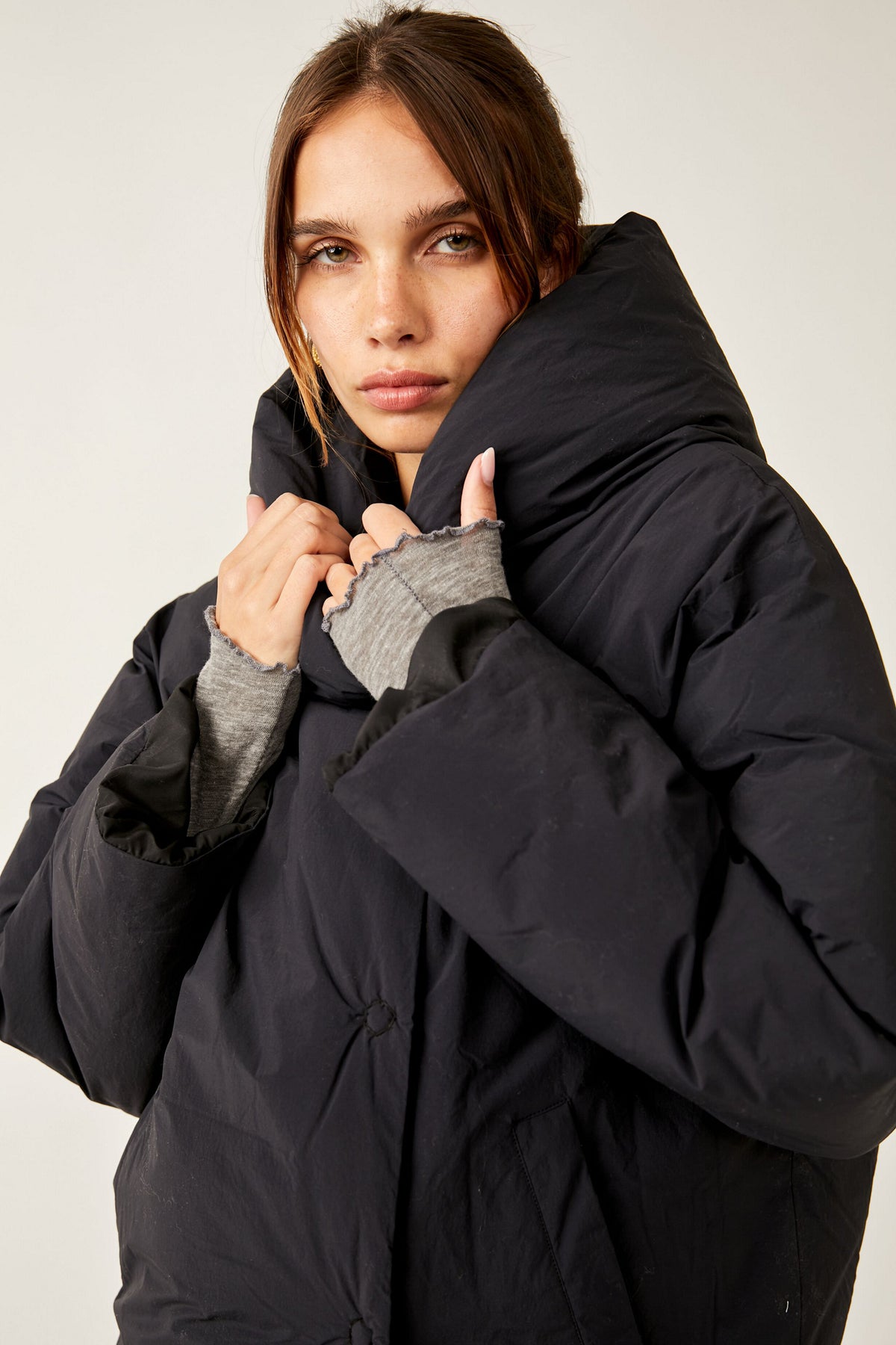 Cozy Cloud Puffer Jacket - Black