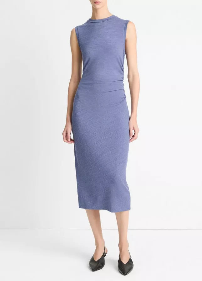 Vince I Sleeveless Waist Gather Dress