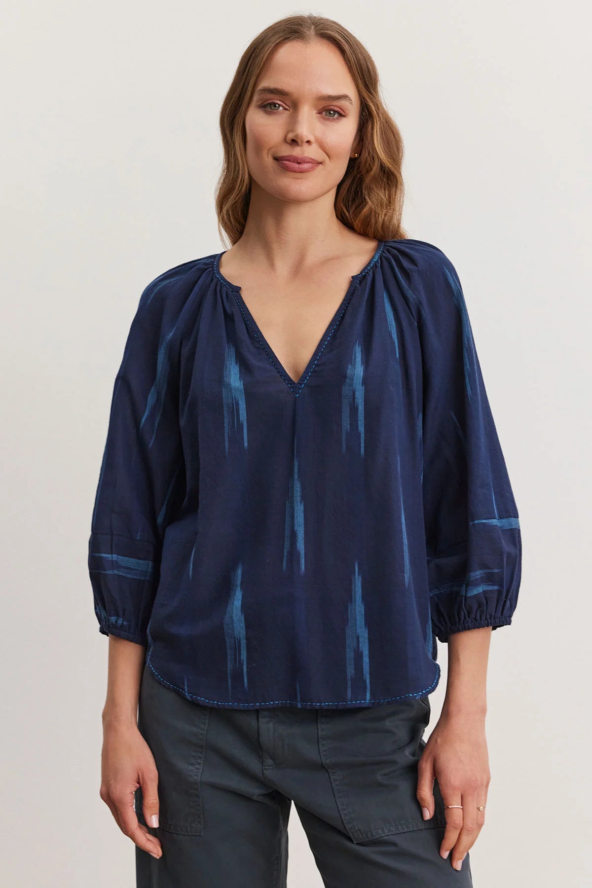 Velvet by Graham & Spencer I Sky L/S Boho Top