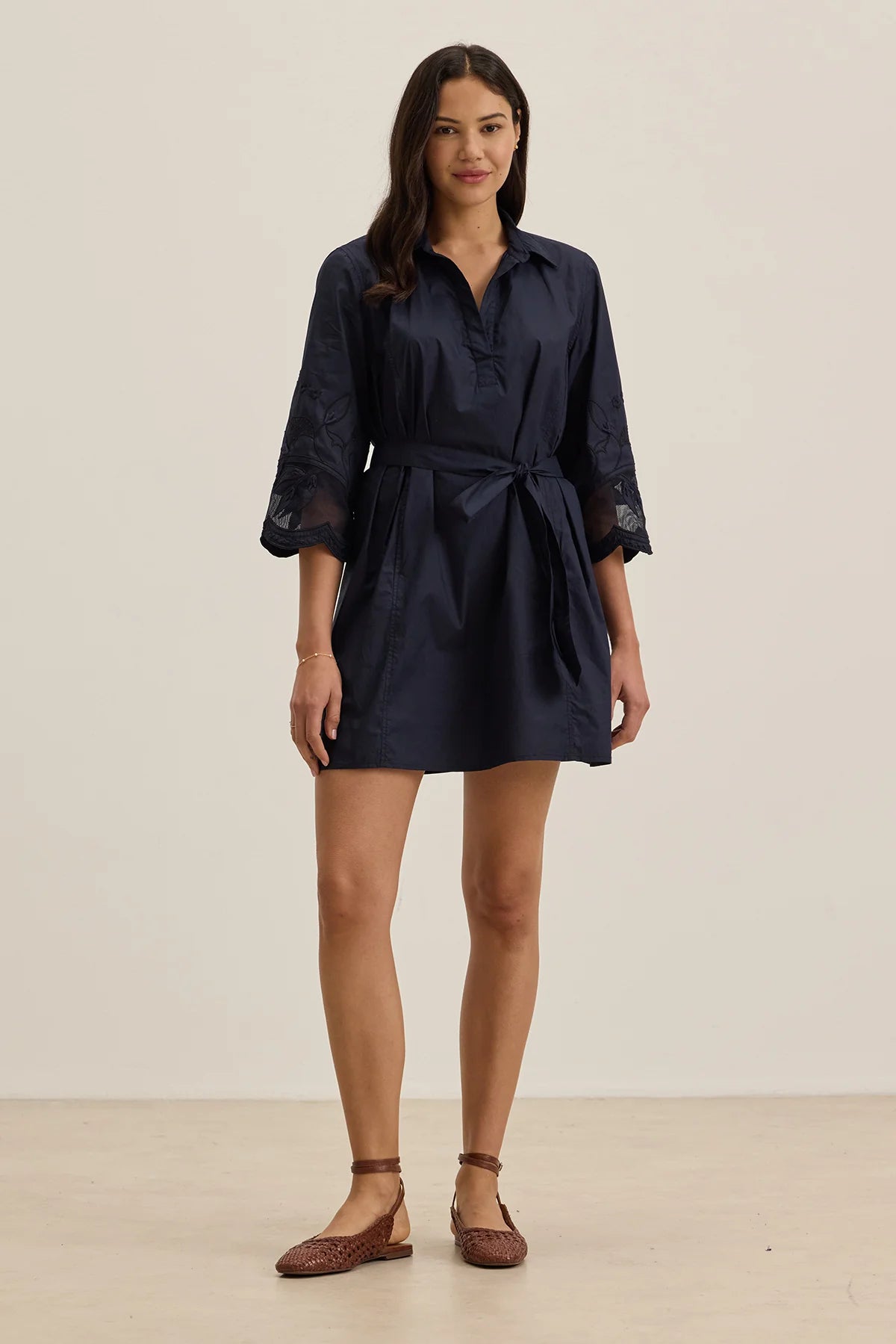 Velvet by Graham & Spencer I Missie 3/4 Sleeve Collar Dress