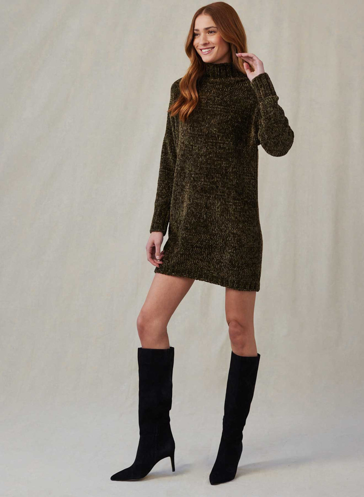 Turtle Neck Sweater Dress