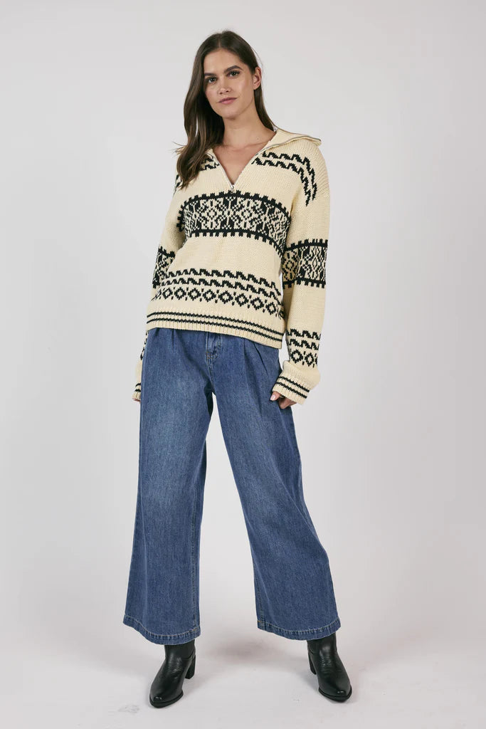 Sage The Label I Great Outdoors Half Zip Sweater